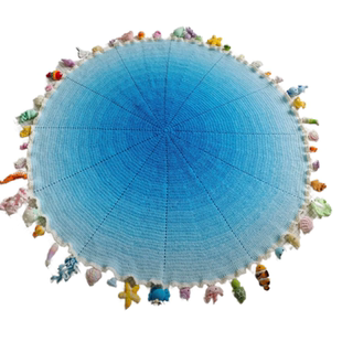 若羽花束海洋毯子材料包毛线4股牛奶棉diy手工编织钩针毯子非成品