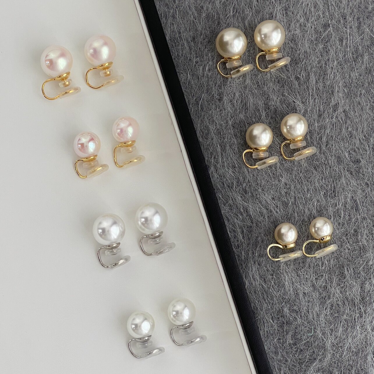 CIXWANG法式珍珠耳夹~