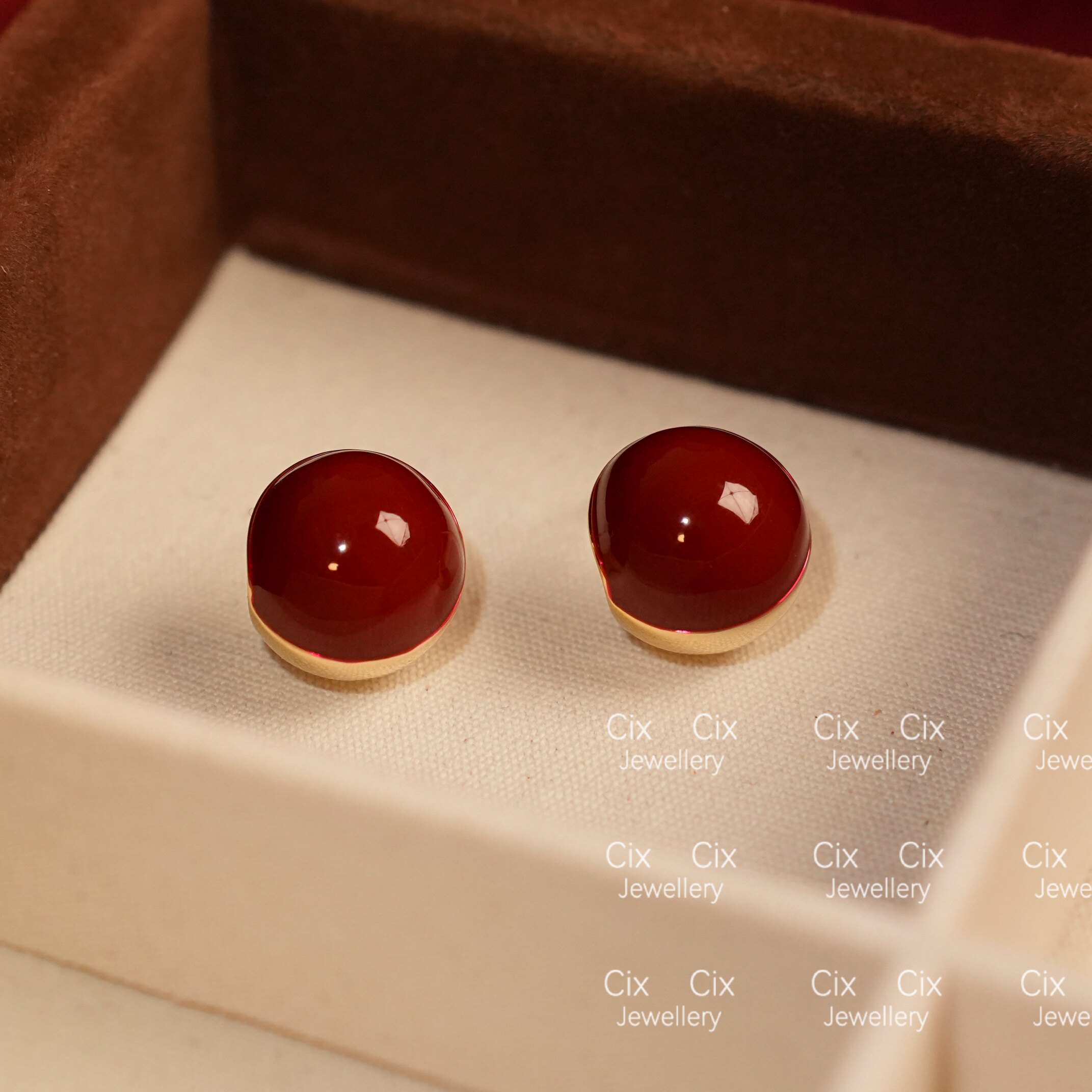 CIX红果/酒红气质款百搭耳钉蚊香盘耳夹无耳洞女显白耳环复古耳饰,饰品/流行首饰/时尚饰品新,耳夹,淘宝优惠券,粉丝福利购,淘宝优惠卷