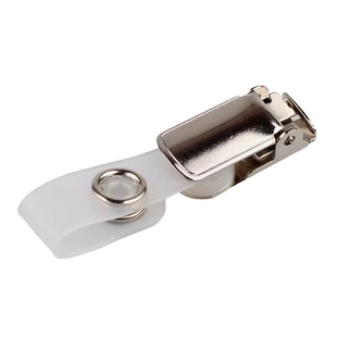 金属医生护士工牌夹子工作证胸卡夹厂牌铁夹扣翻盖不锈钢证件夹扣胸卡扣胸牌挂卡出席证挂扣员工工作牌夹