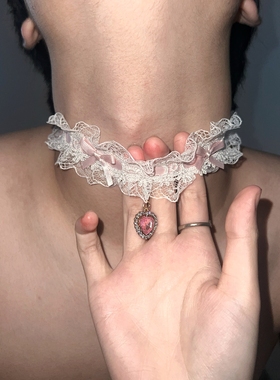 diy成品公主风洛丽塔项链白色