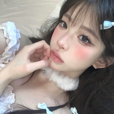 纯欲风冬日圣诞雪花珍珠项链毛绒