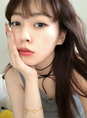 纯欲风锁骨链系带黑色丝绒蝴