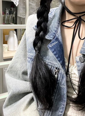 黑色choker蝴蝶结系带项圈无扣