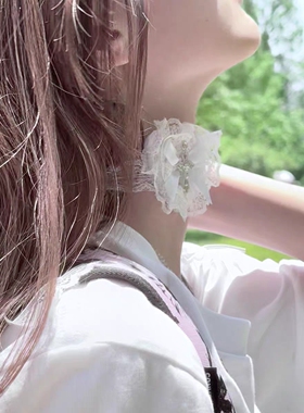 哥特十字架蕾丝眼罩女cos洛颈带