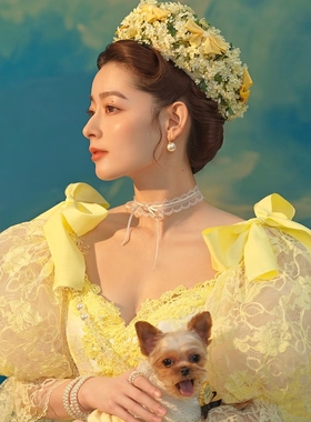 超仙白色蕾丝项圈少女蝴蝶结锁骨