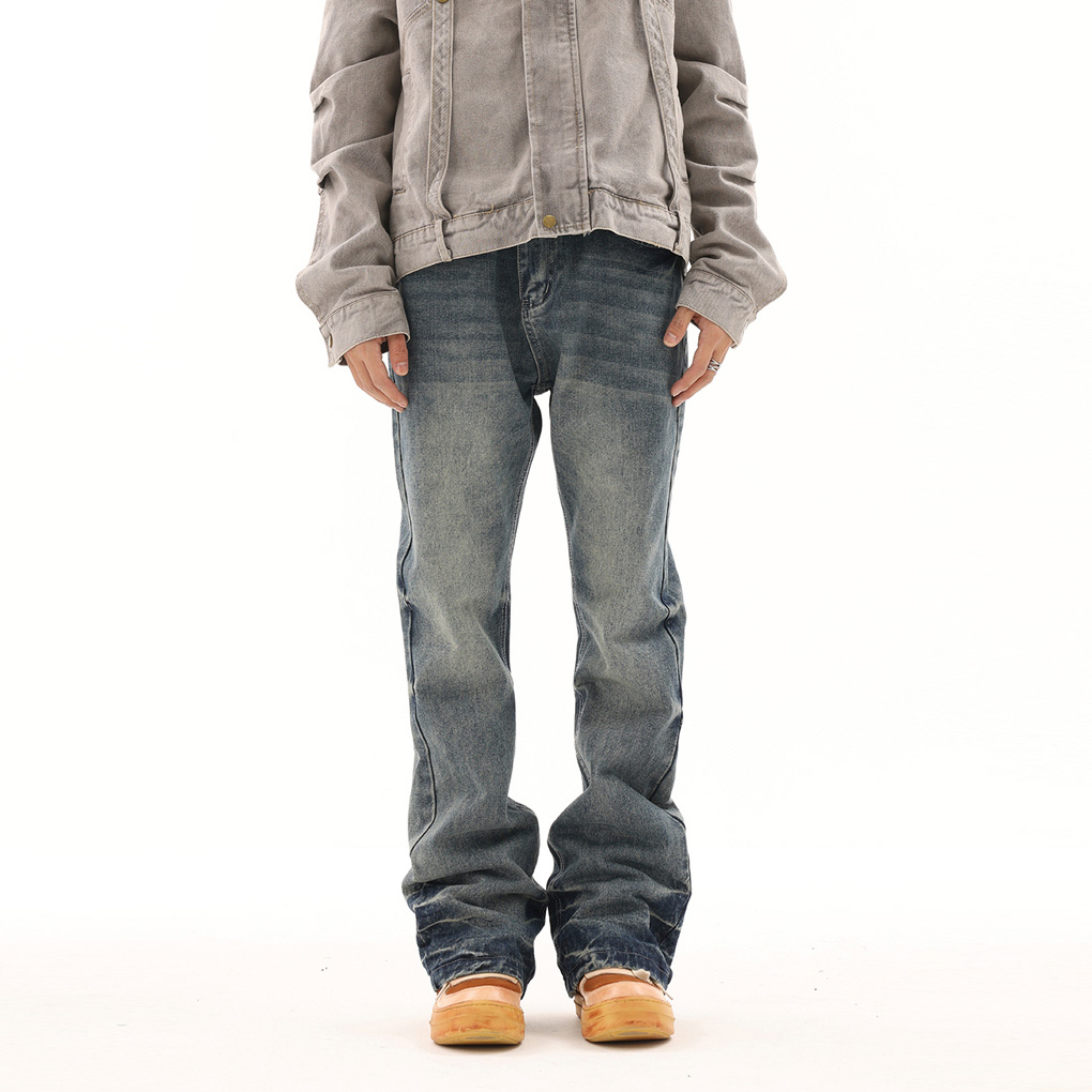 BTSG水洗做旧美式复古牛仔裤