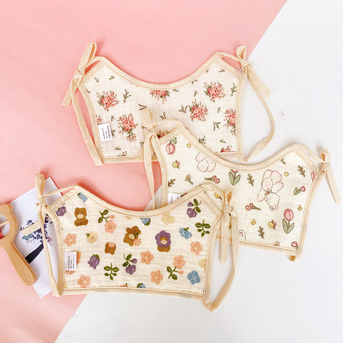 方形绑带式围嘴口水巾小围嘴