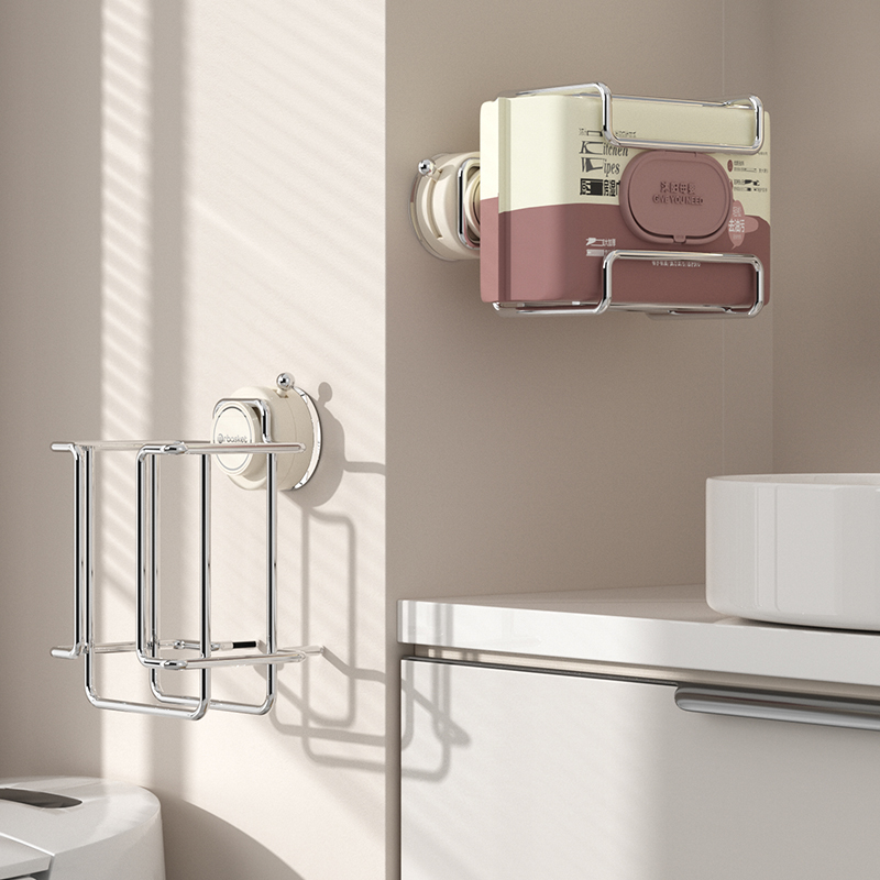 吸盘纸巾盒壁挂式卫生间抽纸架