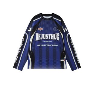 圆领卫衣 字母印花运动休闲赛车服长袖 UNXU潮牌2025早秋季 情侣新款