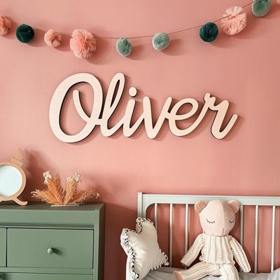 Personalized Wooden Name Sign 定制儿童名字牌宝宝房间装饰木牌