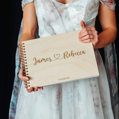 Wedding Guest book定制名字婚礼留言簿签到本结婚纪念册留言册礼