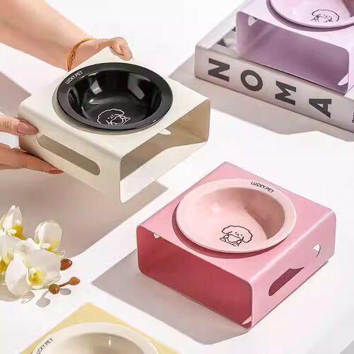 猫碗陶瓷猫食盆韩国bd同款飞碟宠物碗湿粮碗不湿嘴喝水狗盆狗碗