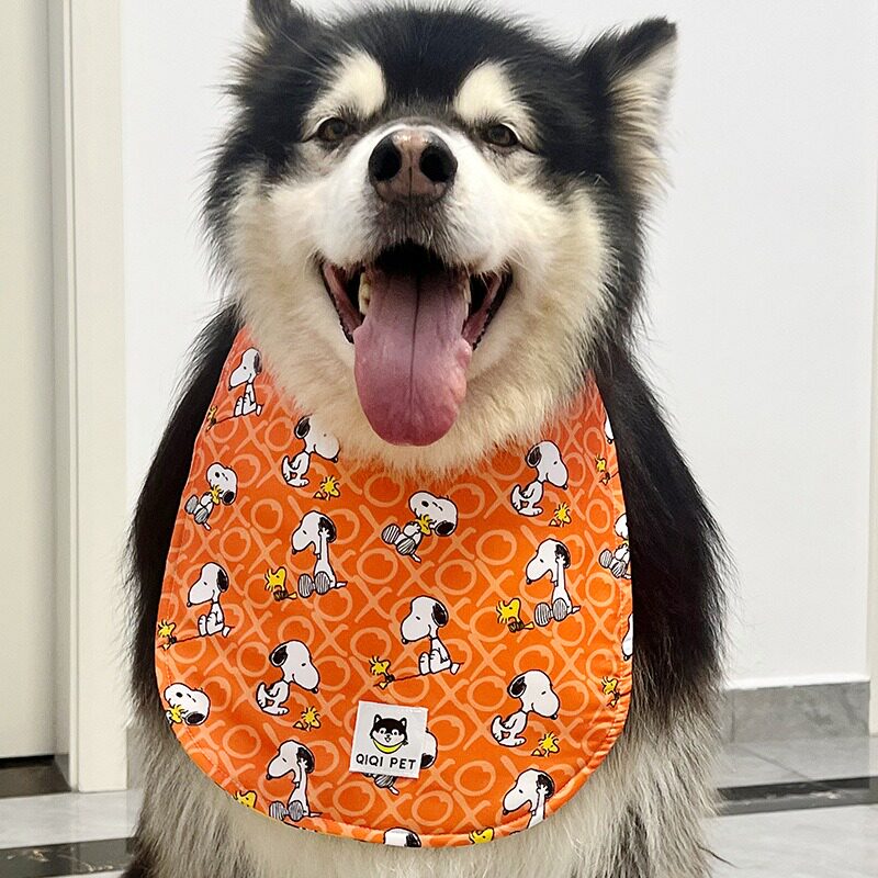 狗狗口水巾中大型犬萨摩耶阿拉斯加防口水脖拉布拉多保护胸毛围兜