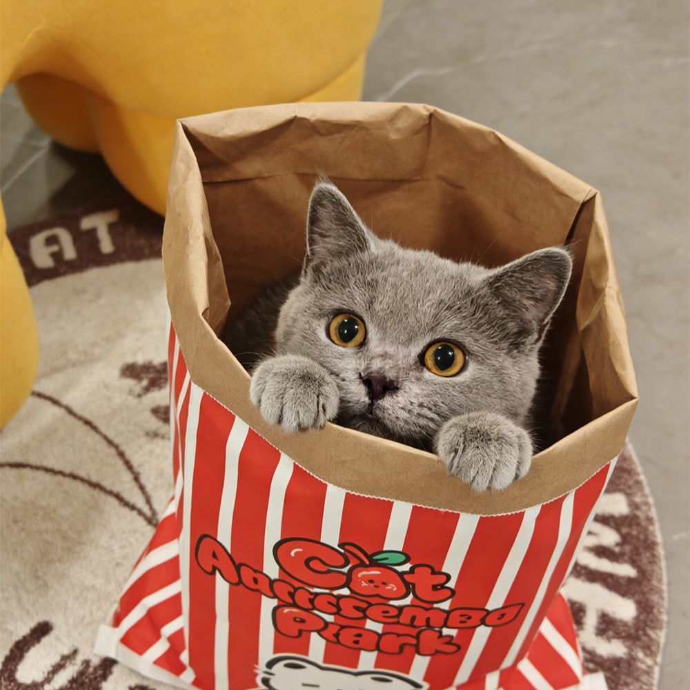 猫咪玩具钻袋子自嗨解闷牛皮纸袋猫窝猫隧道逗猫棒捉迷藏小猫用品