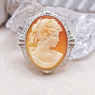 原创S925银卡梅奥吊坠胸针两用款时尚轻奢个性气质简约百搭