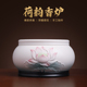 七珍 佛前供奉陶瓷莲花香炉线香家用室内烧香炉观音供佛佛具用品