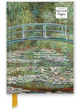 现货Claude Monet: Bridge over a Pond of Water Lilies (Foiled Dot Grid Journal)[9781835626108]