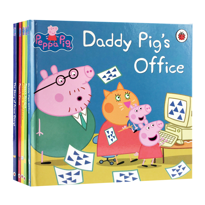 【外文书店】Peppa pig 粉红猪小妹 小猪佩奇5本精装盒装 英文原版绘本 Peppa's New Neighbours 粉红佩佩猪卡通动画故事英语绘本 书籍/杂志/报纸 儿童读物原版书 原图主图