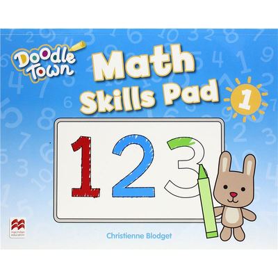 【外文书店】涂鸦小镇 麦克米伦幼儿英语教材 Doodle Town Level 1 Math Skills Pad 1级别学生平板书 算数书