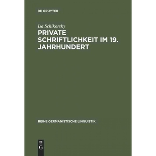 按需印刷不退不换DEG Private Schriftlichkeit im 19. Jahrhundert[9783484311077]