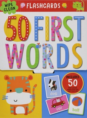 FIRST 50 WORDS FLASHCARDS 英文原版书 50个英语启蒙单词 幼儿启蒙认知 图画单词 宝宝英语学习【上海外文书店】