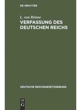 按需印刷DEG Verfassung des Deutschen Reichs[9783111156996]
