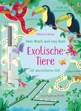 预订【德语】 Mein Wisch-und-weg-Buch - Exotische Tiere[9781789411560]
