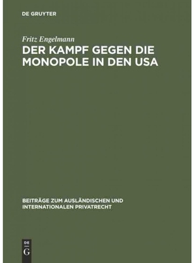 按需印刷DEG Der Kampf gegen die Monopole in den USA[9783111294377]