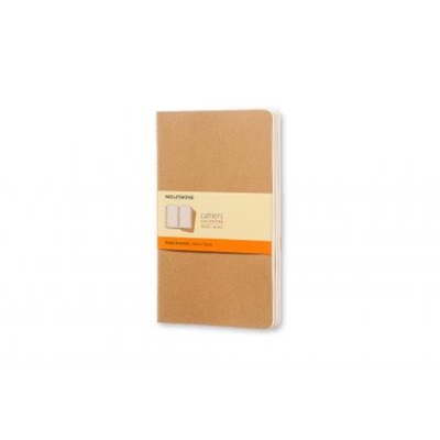 预订Moleskine Ruled Cahier L - Kraft Cover (3 Set)