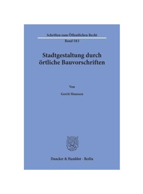 预订不退不换德语Stadtgestaltung durch ?rtliche Bauvorschriften.: