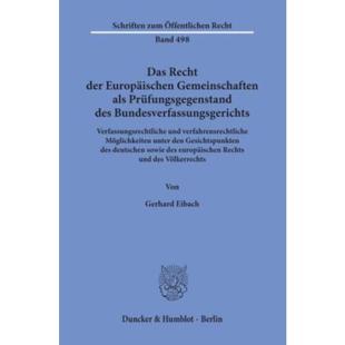 德语 Europaischen Das der Gemeinschaften Recht 预订