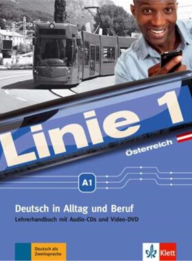 预订不退不换德语 Linie 1 - Lehrerhandbuch A1 mit Audio-CDs und Video-DVD[9783126070676]