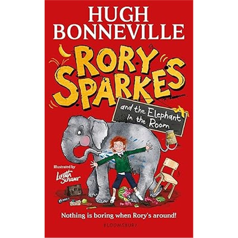 现货 Rory Sparkes and the Elephant in the Room : 房间里的罗里·斯帕克斯和大象  精装 儿童幽默绘本  上海外文