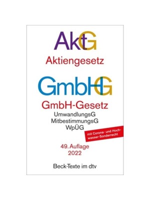 预订【德语】Aktiengesetz, GmbH-Gesetz:mit Umwandlungsgesetz, Wertpapiererwerbs- und ?bernahmegesetz, Mitbestimmungsgeset