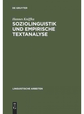 按需印刷DEG Soziolinguistik und empirische Textanalyse[9783484104105]