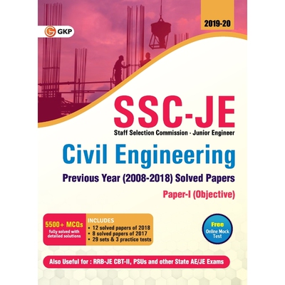 预订不退不换SSC JE Civil Engineering for Junior Engineers Previous Year's Solved Papers (2008-18), 2018-19 for P