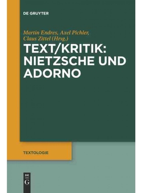 按需印刷DEG Text Kritik: Nietzsche und Adorno[9783110664423]
