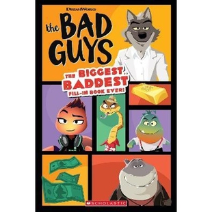 英文原版 Bad Guys Movie The Biggest, Baddest Fill-In Book Ever! 我是大坏蛋 坏蛋联盟 漫画电影图画故事书【上海外文书店】