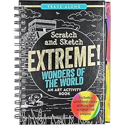 现货  刮刮素描书Scratch & Sketch Extreme! Wonders of the World 世界奇迹 [9781441342195] 英文原版 儿童手工DIY 创意趣味书
