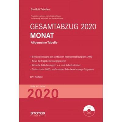 预订【德语】 Tabelle, Gesamtabzug 2020 Monat - Sondera