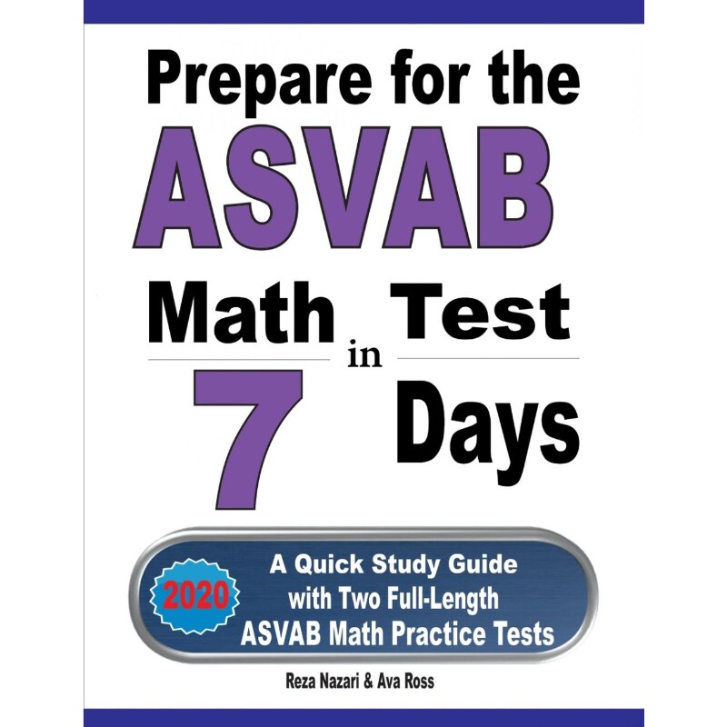按需印刷不退不换Prepare for the ASVAB Math Test in 7 Days[9781646121359]