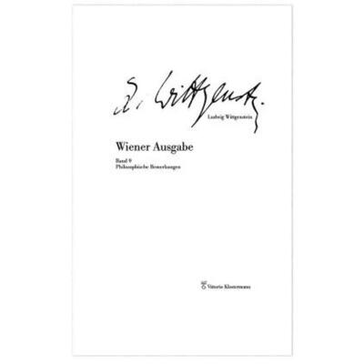 预订【德语】 Wiener Ausgabe:Band 9: Philosophische Bemerkungen