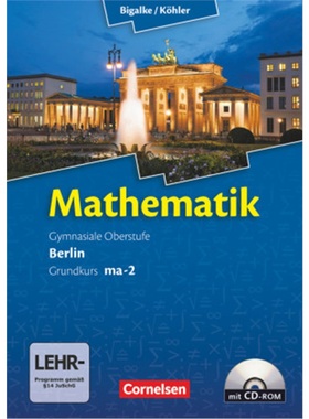 预订【德语】 Bigalke/Köhler: Mathematik - Berlin - Ausgabe 2010 - Grundkurs 2. Halb[9783060400027]