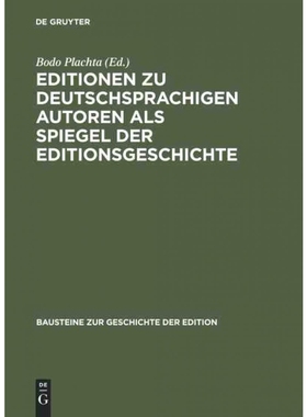 按需印刷DEG Editionen zu deutschsprachigen Autoren als Spiegel der Editionsgeschichte[9783484297029]
