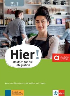 预订【德语】 Hier! B1.1 Kurs- und Übungsbuch mit Audios und Videos[9783126766845]