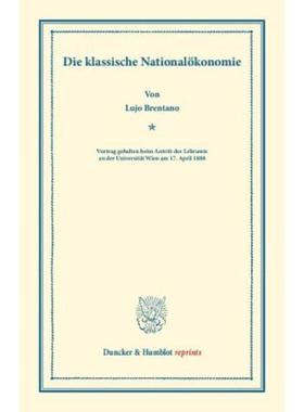 预订【德语】 Die klassische NationalOkonomie.:Vortrag