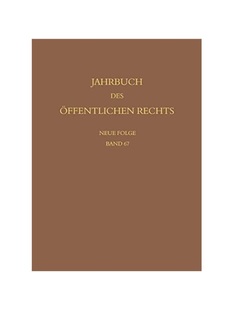der Jahrbuch Folge Neue Gegenwart. Rechts ?ffentlichen des 德语 预订