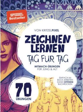预订【德语】 Zeichnen lernen Tag für Tag:70 Anf?nger-Mitmach-?bungen für Kinder & Erwachsen