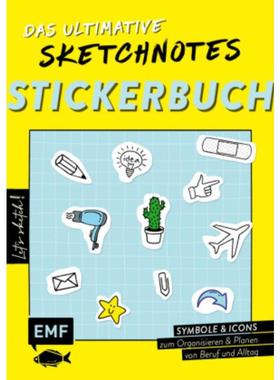 预订【德语】 Let's sketch! Das ultimative Sketchnotes-Stickerbuch - Über 600 Sticker: Symbole un